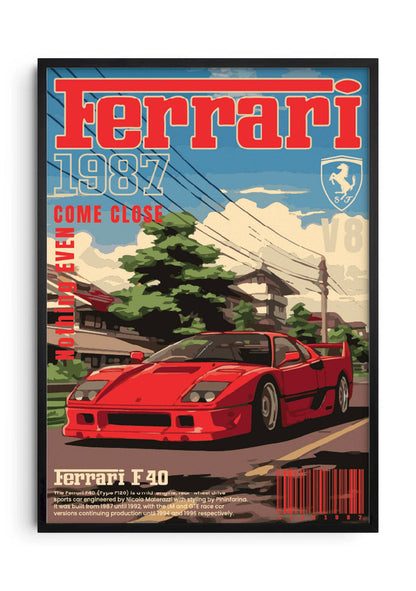Ferrari 1987 framed poster